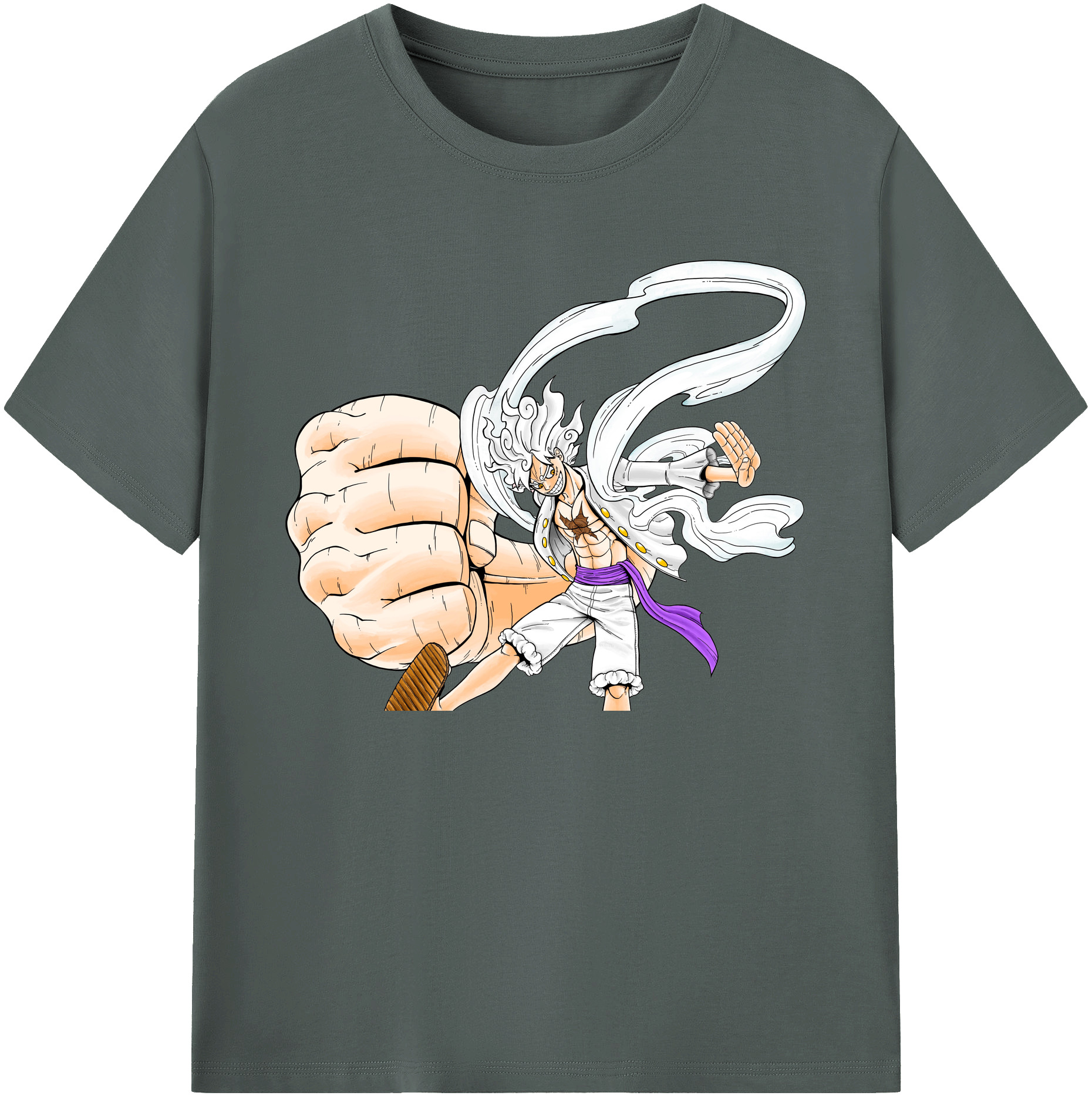 ワンピース モンキー・D・ルフィ ONE PIECE Monkey D. Luffy 綿100％ メンズ半袖Tシャツ｜肌触りやわらか＆通気性